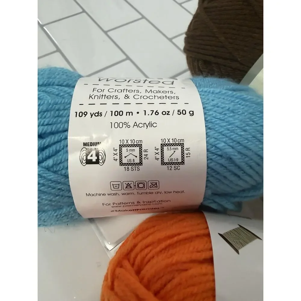 70’s Vintage colors destash yarn lot of 4